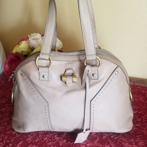 Yves Saint Laurent Beige Leather Medium Muse Satchel - Picture 4 of 17